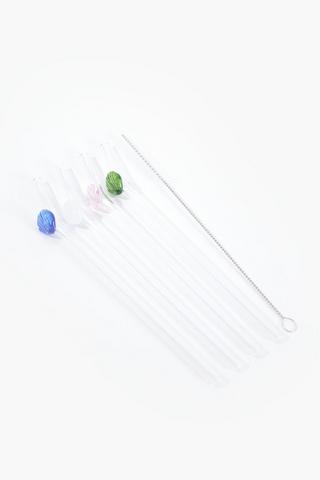 5 Piece Glass Straw Set