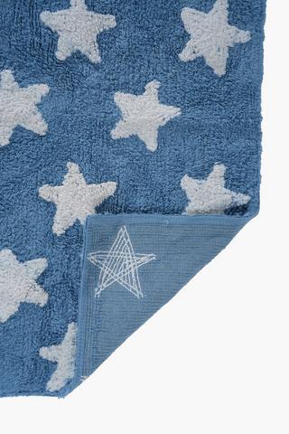 Tufted Cotton Star Rug, 70x110cm
