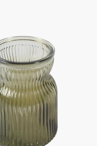 Ombre Mottled Glass Vase, 11x13cm