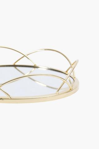 Scallop Mirror Decor Tray, 23cm