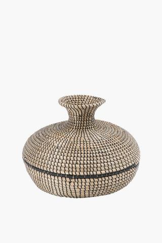 Seagrass Belly Vase, 17x38cm