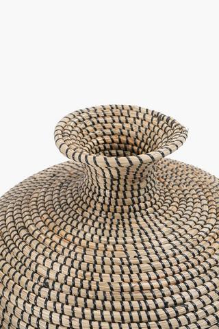 Seagrass Belly Vase, 17x38cm
