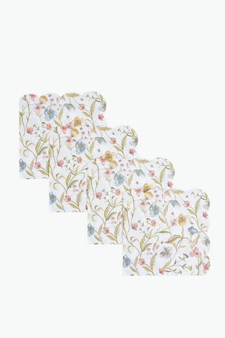 Printed Scallop Serviettes