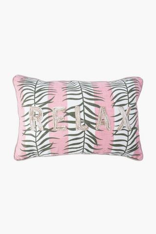Textured Script Scatter Cushion, 40x60cm