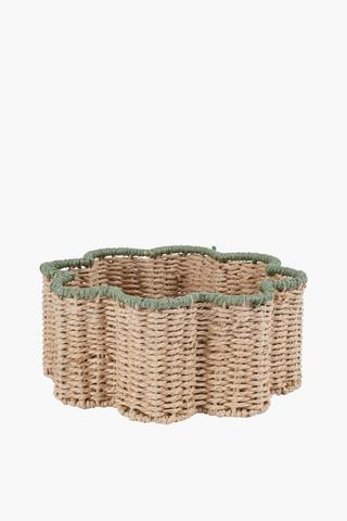 Paper Straw Flower Utility Basket Medium