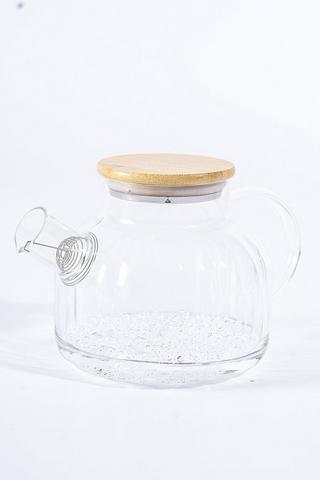 Scalloped Glass Teapot, 1L