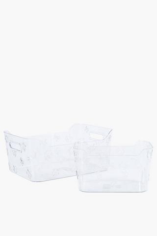 Plastic Bow Utility Basket Large