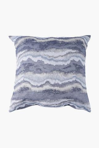 Chenille Abstract Waves Scatter Cushion, 60x60cm