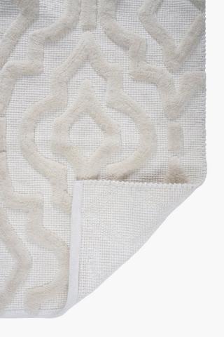 Tufted Damask Geometric Bath Mat, 50x80cm