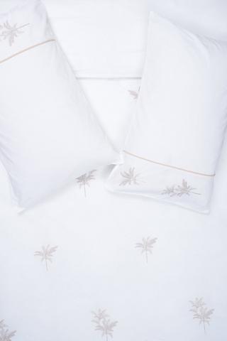 Premium 144 Thread Count Embroidered Palm Duvet Cover Set
