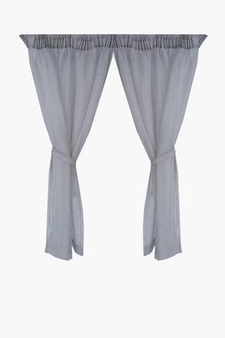 2 Pack Sheer Dot Cafe Curtain, 110x120cm