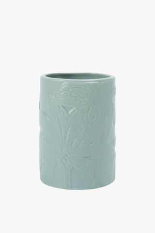 Polyresin Embossed Leaf Bath Tumbler