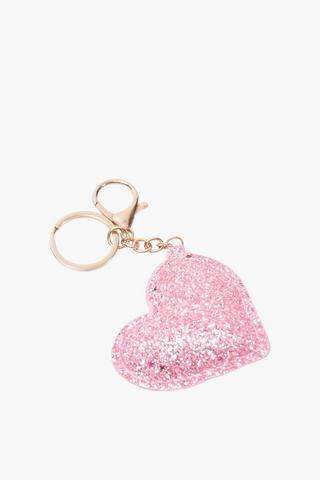 Glitter Heart Keyring