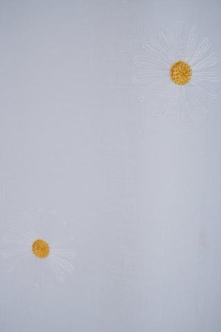 Eyelet Embroidered Sheer Daisy Curtain,140x225cm