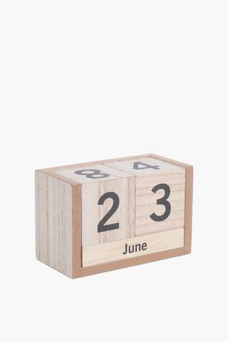 Wooden Block Calender, 7x9cm