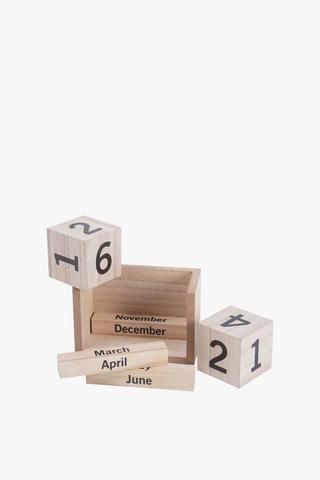 Wooden Block Calender, 7x9cm