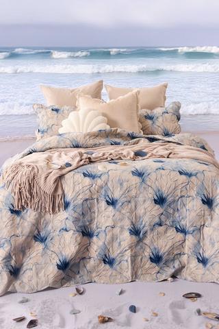 3 Piece Soft Touch Adisa Coastal Quilt Set