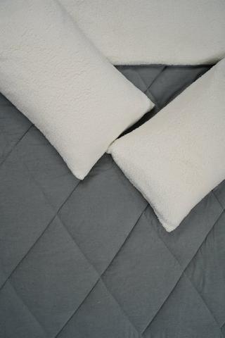 Corduroy Sherpa Textured Comforter Set