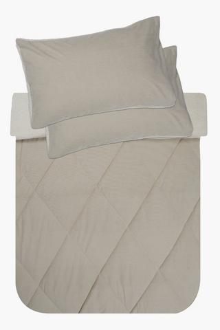 Corduroy Sherpa Textured Comforter Set