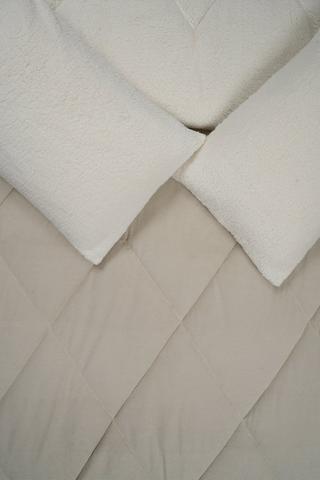 Corduroy Sherpa Textured Comforter Set