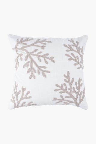 Textured Jute Edgard Coral Scatter Cushion, 50x50cm