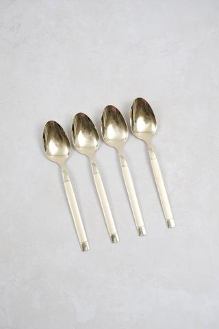 4 Pack 2 Tone Stainless Steel Spoons