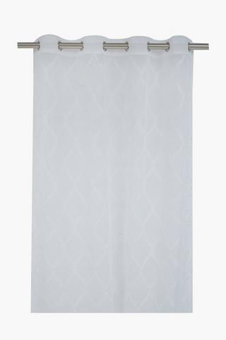 Eyelet Embroidered Sheer Trellis Curtain, 140x225cm