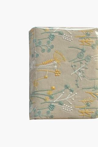 A6 Embroidered Floral Notebook