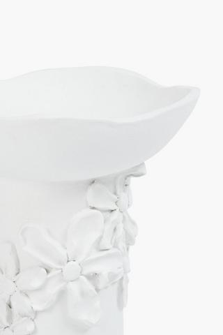 Modernist Flower Embossed Planter, 24x24cm