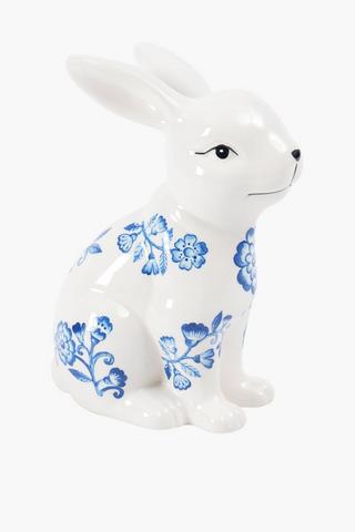 Delft Bunny Statue, 15x20cm