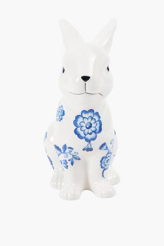 Delft Bunny Statue, 15x20cm