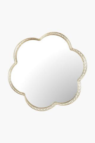 Flower Mirror Decor Tray, 30x5cm
