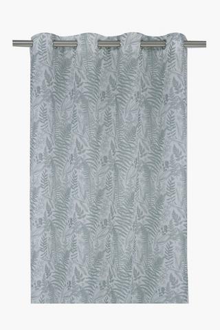 Eyelet Printed Sheer Leaf Curtain, 140x225cm