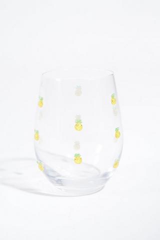 Pineapple Stemless Wine Glass