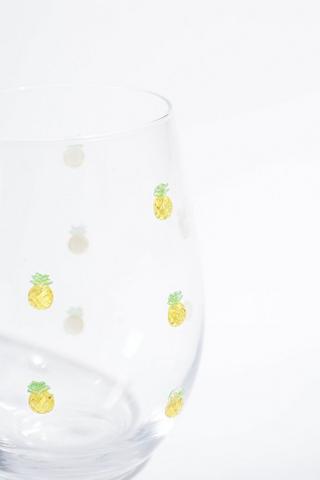 Pineapple Stemless Wine Glass