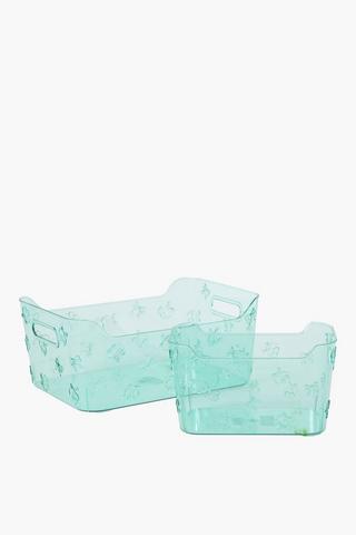 Plastic Bow Utility Basket Large