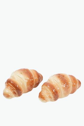 2 Piece Salt And Pepper Croissant Condiments