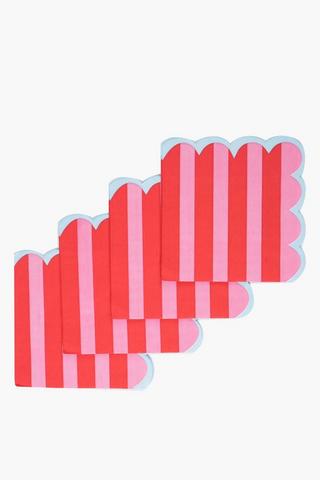 Scallop Stripe Serviettes