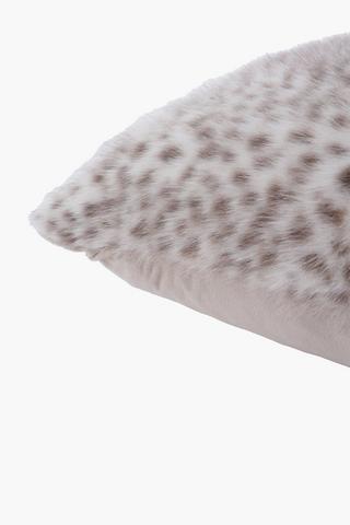 Faux Fur Leopard Scatter Cushion, 30x80cm