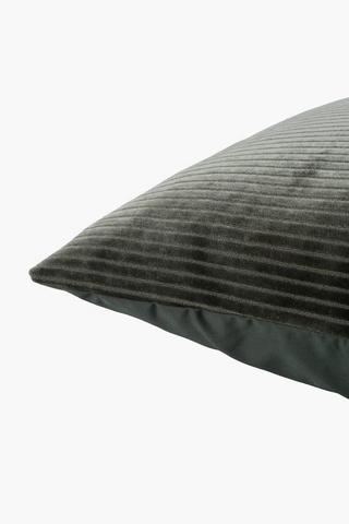 Cut Velvet Stripe Scatter Cushion, 60x60cm