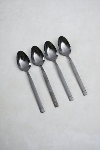 4 Pack 2 Tone Stainless Steel Teaspoons