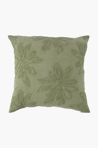 Premium Cotton Tonal Floral Scatter Cushion Cover, 60x60cm