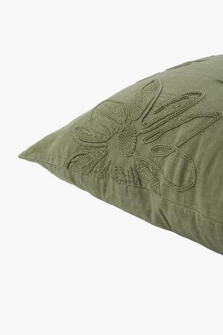 Premium Cotton Tonal Floral Scatter Cushion Cover, 60x60cm