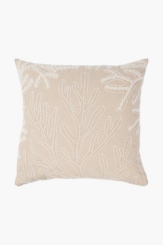 Textured Coral Scatter Cushion, 50x50cm