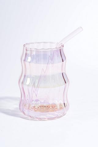 Iridescent Sippy Glass