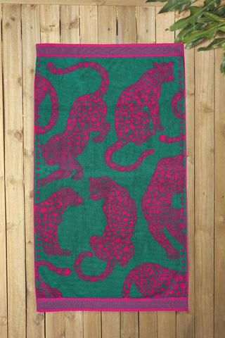 Premium Cotton Leopard Beach Towel, 95x170cm