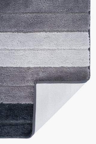 2 Piece Panel Stripe Bath Mat Set