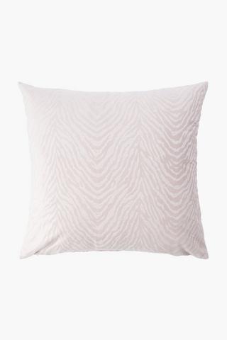 Velvet Zebra Scatter Cushion, 60x60cm