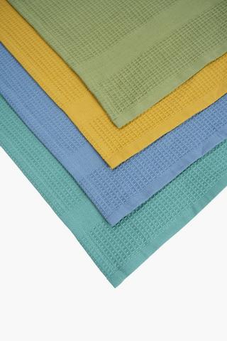 4 Pack Waffle Tea Towel Set