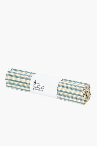 4 Pack Bamboo Placemats